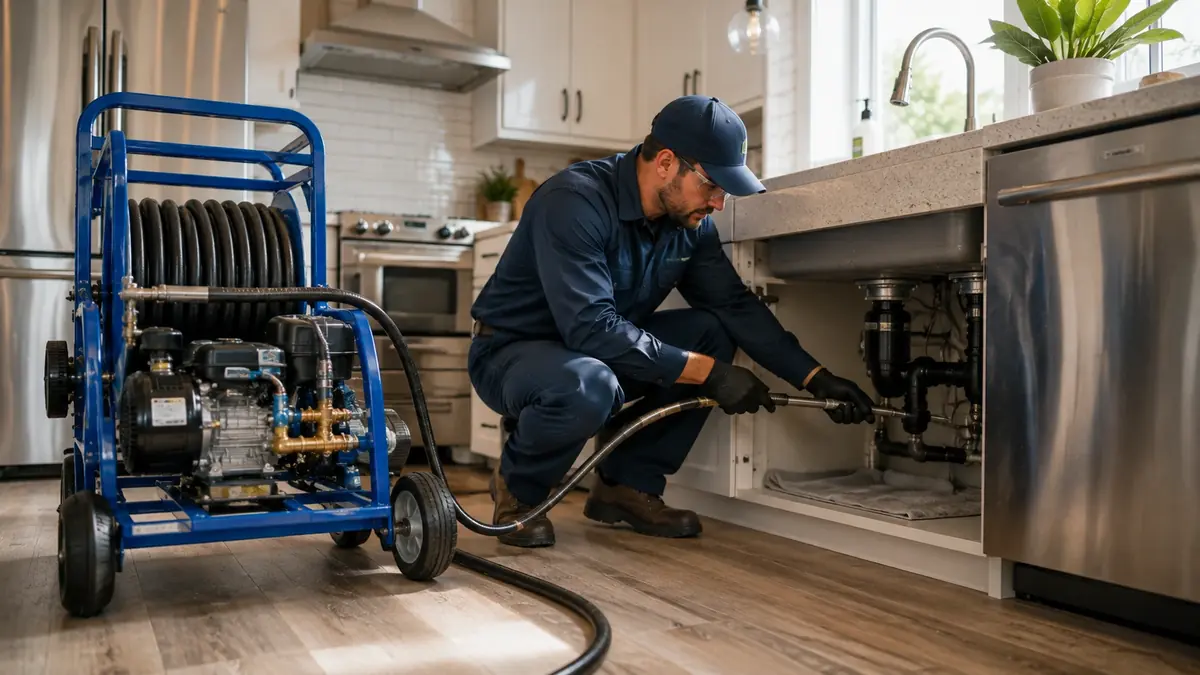 Kitchen Drain Hydro Jetting in Caliente